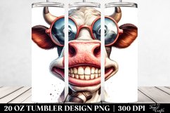 Funny Cow Portrait Sunglasses | 20 Oz Tumbler Product Image 2