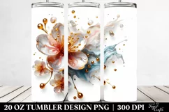Abstract Shiny Cherry Blossom Made of | 20 Oz Tumbler Product Image 2