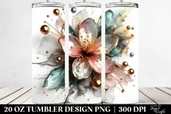Abstract Shiny Cherry Blossom Made of | 20 Oz Tumbler Product Image 2