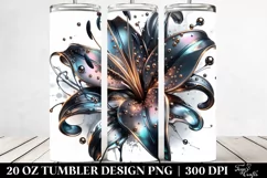 Abstract Glossy Lily Made of Shiny Material | 20 Oz Tumbler Product Image 2