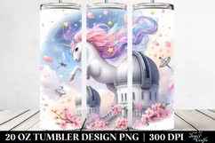 Unicorn Tumbling Spring Petals | 20 Oz Tumbler Product Image 2