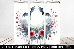 Simple Vampire Washed Watercolor Tumbler Product Image 2