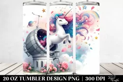 Unicorn Tumbling Spring Petals | 20 Oz Tumbler Product Image 2