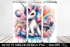 Baby Unicorn Nightclub. 20 Oz Tumbler Design Product Image 2