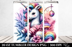Colorful Pastel Baby Unicorn in Nightclub. 20 Oz Tumbler Product Image 2