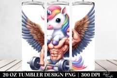 Baby Unicorn Body Builder | 20 Oz Tumbler Product Image 2