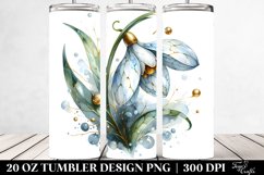 Glossy Snowdrop Tumbler Product Image 2