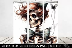Watercolor Style Haloween Skull Hair | 20 oz Product Image 2