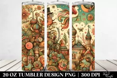 Vibrant Vintage Postcard Tumbler Product Image 2
