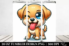 Colorful Funny Labrador Retriever Cartoon | 20 Oz Tumbler Product Image 2