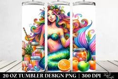 Funny Sitting Mermaid | 20 oz Tumbler Product Image 2