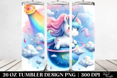 Riding Unicorn Comet Island | 20 Oz Tumbler Product Image 2