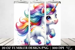 a Cute Running Unicorn | 20 oz Tumbler Product Image 2