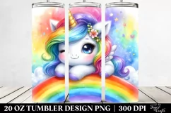 Winking Baby Unicorn Tumbler Product Image 2