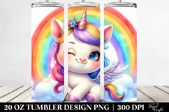 Winking Baby Unicorn Tumbler Product Image 2