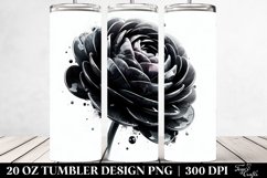 Glossy Ranunculus Watercolor | 20 Oz Tumbler Product Image 2