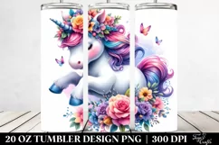 Running Baby Unicorn | 20 oz Tumbler Product Image 2