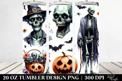 Funny Undead Halloween Clipart Tumbler Product Image 2