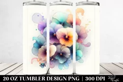 Abstract Pansy | 20 oz Tumbler Product Image 2