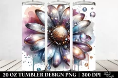 Shiny Daisy Watercolor | 20 Oz Tumbler Product Image 2
