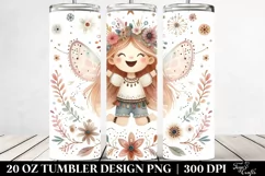 Excited Boho Fairy Illustration | 20 oz Tumbler Product Image 2