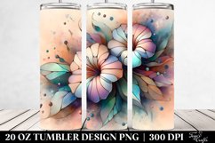 Stained Petunia Tumbler | 20 oz Tumbler Product Image 2