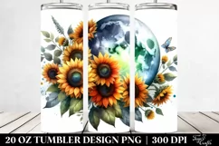 Colorful Sunflowers Half Moon Tumbler Product Image 2