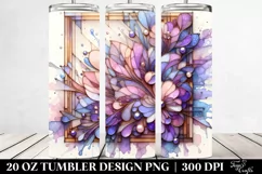 Abstract Stained Artwork, Transparent 20 Oz Tumbler Product Image 2