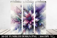 Abstract Stained Artwork, Transparent 20 Oz Tumbler Product Image 2