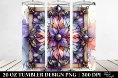 Abstract Stained Artwork, Transparent 20 Oz Tumbler Product Image 2