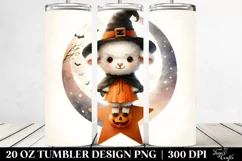 Retro Baby Lamb Dressed for Halloween 20 Oz Tumbler Product Image 2
