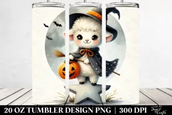 Retro Baby Lamb Dressed for Halloween 20 Oz Tumbler Product Image 2