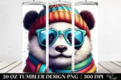 Colorful Panda Portrait | 20 oz Tumbler Product Image 2