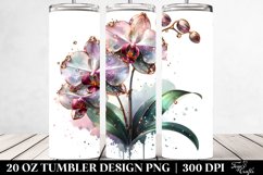 20 Oz Tumbler Sublimation | orchid glass like material Product Image 2