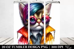 Revolted Baby Cat 20 Oz Tumbler Product Image 2