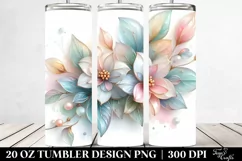 Abstract Jasmine Tumbler | 20 oz Tumbler Product Image 2