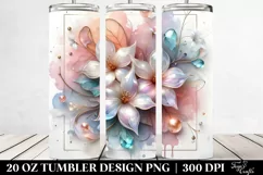 Abstract Jasmine Tumbler | 20 oz Tumbler Product Image 2