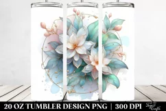 Abstract Jasmine Tumbler | 20 oz Tumbler Product Image 2