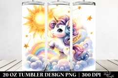 Cute Baby Unicorn Dancing from Golden Sun | 20 Oz Tumbler Product Image 2