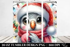 Cute Baby Parrot with Santa Hat, High-Quality 20 Oz Tumbler Product Image 2
