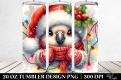 Cute Baby Parrot with Santa Hat, High-Quality 20 Oz Tumbler Product Image 2