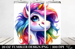Funny Unicorn with Cool Haircut Clipart Product Image 2