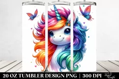 Cute Unicorn with Cool Haircut Clipart Product Image 2