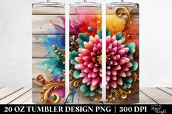Chrysanthemum Watercolor 20 Oz Tumbler Product Image 2