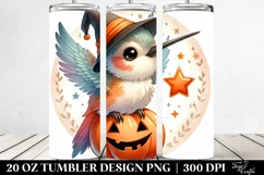 Retro Baby Hummingbird Dressed for Halloween 20 Oz Tumbler Product Image 2