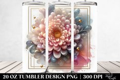 Glossy Chrysanthemum Tumbler | 20 oz Tumbler Product Image 2