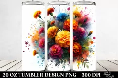 Vibrant Marigold Bouquet | 20 Oz Tumbler Product Image 2