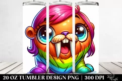 Crazy Baby Walrus Cartoon | 20 Oz Tumbler Product Image 2