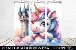 Winking Baby Unicorn Tower 20 Oz Tumbler Product Image 2