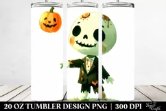 Very Simple Funny Zombie Haloween Clipart 20 Oz Tumbler Product Image 2